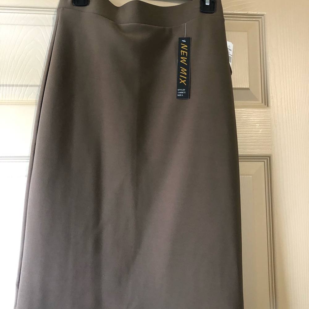 🍒🍒New Mix Gray Midi Pencil Skirt Work